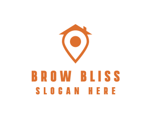 Orange Pin Home logo design