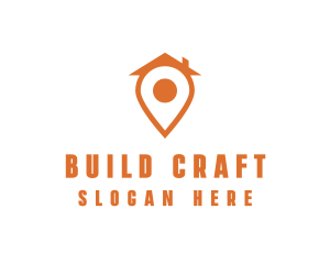 Orange Pin Home logo design