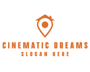 Orange Pin Home logo design