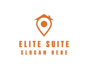 Orange Pin Home logo design