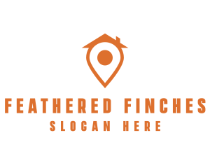 Orange Pin Home logo design