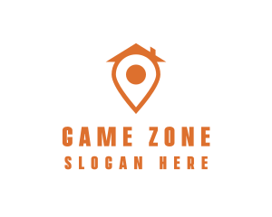 Orange Pin Home logo design