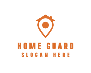 Orange Pin Home logo design