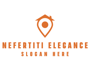 Orange Pin Home logo design