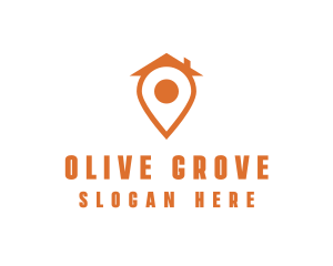 Orange Pin Home logo design