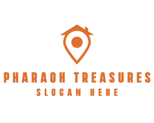 Orange Pin Home logo design