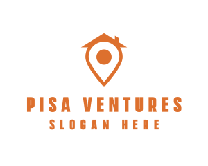 Orange Pin Home logo design