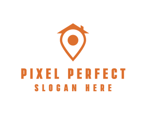 Orange Pin Home logo design