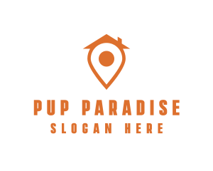 Orange Pin Home logo design