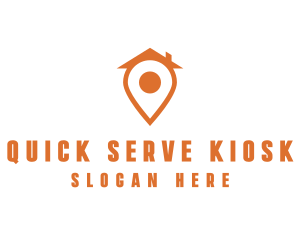 Orange Pin Home logo design