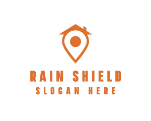 Orange Pin Home logo design