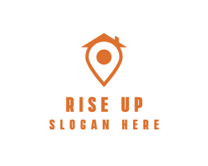 Orange Pin Home logo design