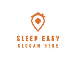 Orange Pin Home logo design