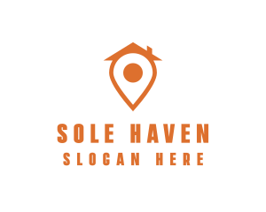 Orange Pin Home logo design