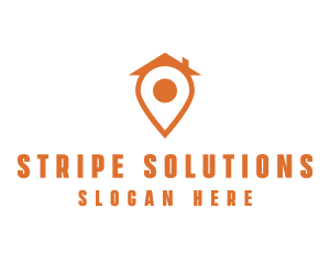 Orange Pin Home logo design