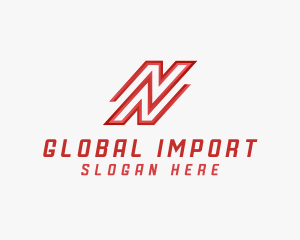 Import - Logistics Mover Company N Business logo design