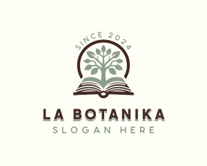 Learning - Reading Book Tree logo design
