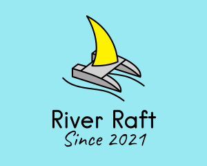 Sailing Boat Raft  logo design