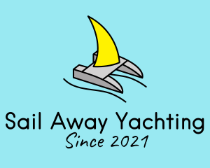 Sailing Boat Raft  logo design