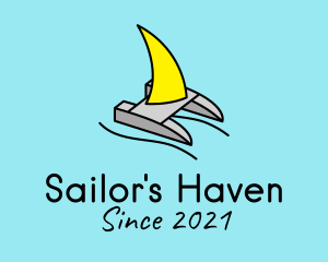 Sailing Boat Raft  logo design