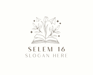 Whimsical Floral Book Logo