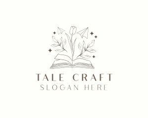 Story - Whimsical Floral Book logo design