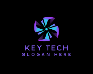 Tech Cyber Propeller logo design