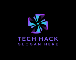 Tech Cyber Propeller logo design