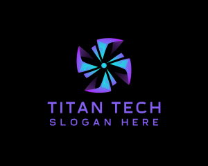 Tech Cyber Propeller logo design