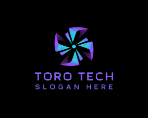 Tech Cyber Propeller logo design