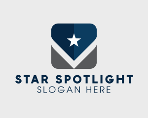 Modern Star Pocket Shield logo design