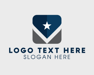 Navy - Modern Star Pocket Shield logo design