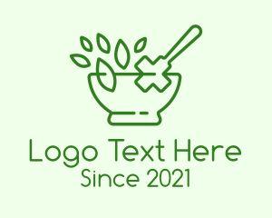 Herb - Medical Herb Outline logo design