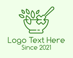 Medical Herb Outline Logo