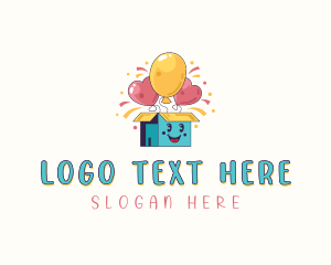 Helium Balloon - Box Party Fiesta logo design