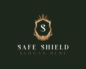 Royal Leaf Shield logo design