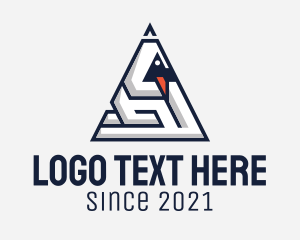 Maze - Triangle Duck Maze logo design