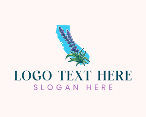 Map - Lavender Flower California logo design