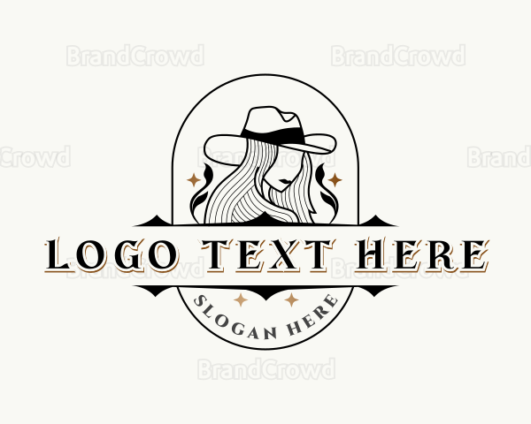 Western Cowgirl Hat Logo