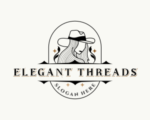 Womenswear - Western Cowgirl Hat logo design