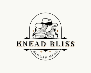 Western Cowgirl Hat logo design