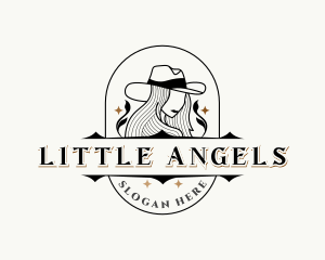 Western Cowgirl Hat logo design