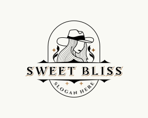 Western Cowgirl Hat logo design