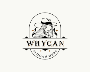 Womenswear - Western Cowgirl Hat logo design