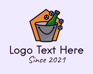 Liquor Shop - Cold Beer Bucket logo design
