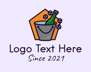 Booze - Cold Beer Bucket logo design