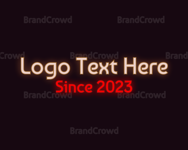 Glowing Retro Sign Logo