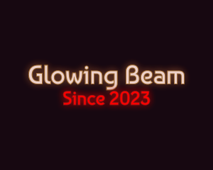 Glowing Retro Sign logo design