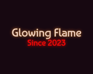 Glowing Retro Sign logo design