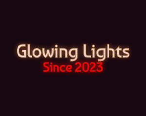 Glowing Retro Sign logo design